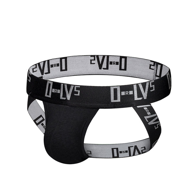 ORLVS Brand Men Underwear Sexy Gay Jockstrap Cross Strap Men Thong Cotton Low Waist Underpants Breathable U Pouch Hollow Soft