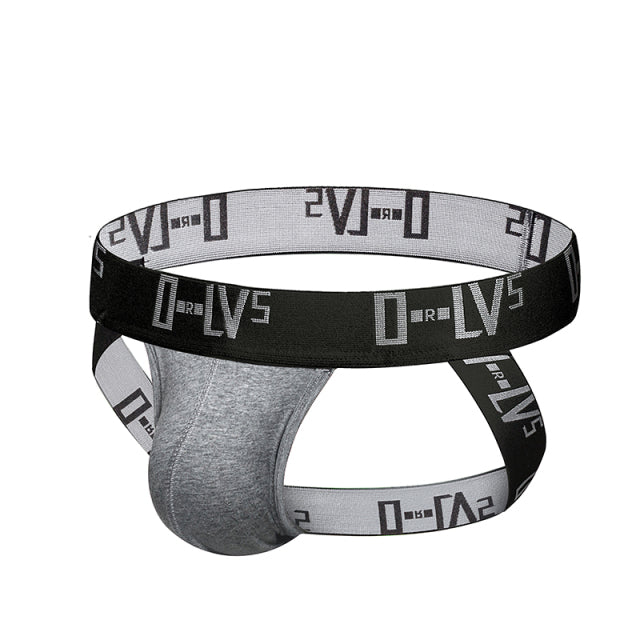 ORLVS Brand Men Underwear Sexy Gay Jockstrap Cross Strap Men Thong Cotton Low Waist Underpants Breathable U Pouch Hollow Soft