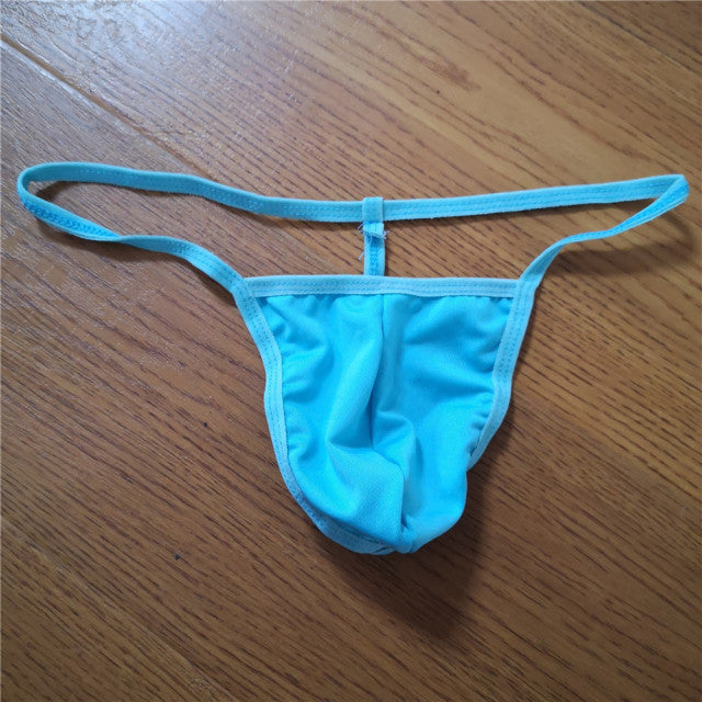 Thin Belt Low Rise T Back String Men Ultra-thin Bikini Thong Man Sexy U Convex Underwear Gay Pouch Underwear Tanga Slip