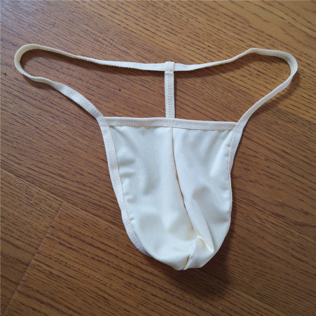 Thin Belt Low Rise T Back String Men Ultra-thin Bikini Thong Man Sexy U Convex Underwear Gay Pouch Underwear Tanga Slip
