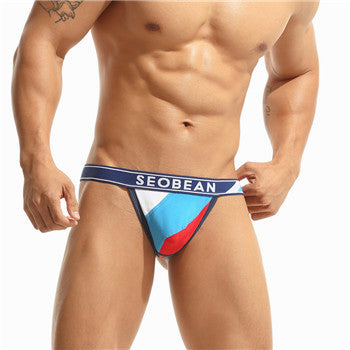 men G-string striped underwear cotton thong sexy male underwear hot sell