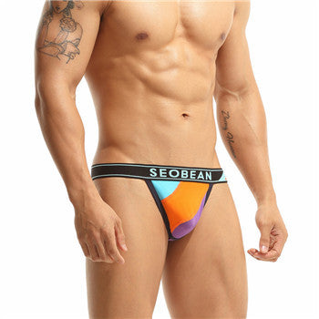 men G-string striped underwear cotton thong sexy male underwear hot sell