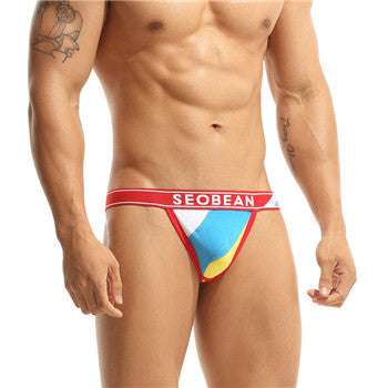 men G-string striped underwear cotton thong sexy male underwear hot sell