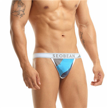 men G-string striped underwear cotton thong sexy male underwear hot sell