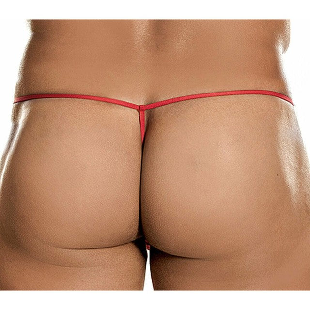 1pc Men Sexy G-String Panties Sheer Thongs Pouch Underwear Enhancing Low Waist Bikini Lingerie For Big Men