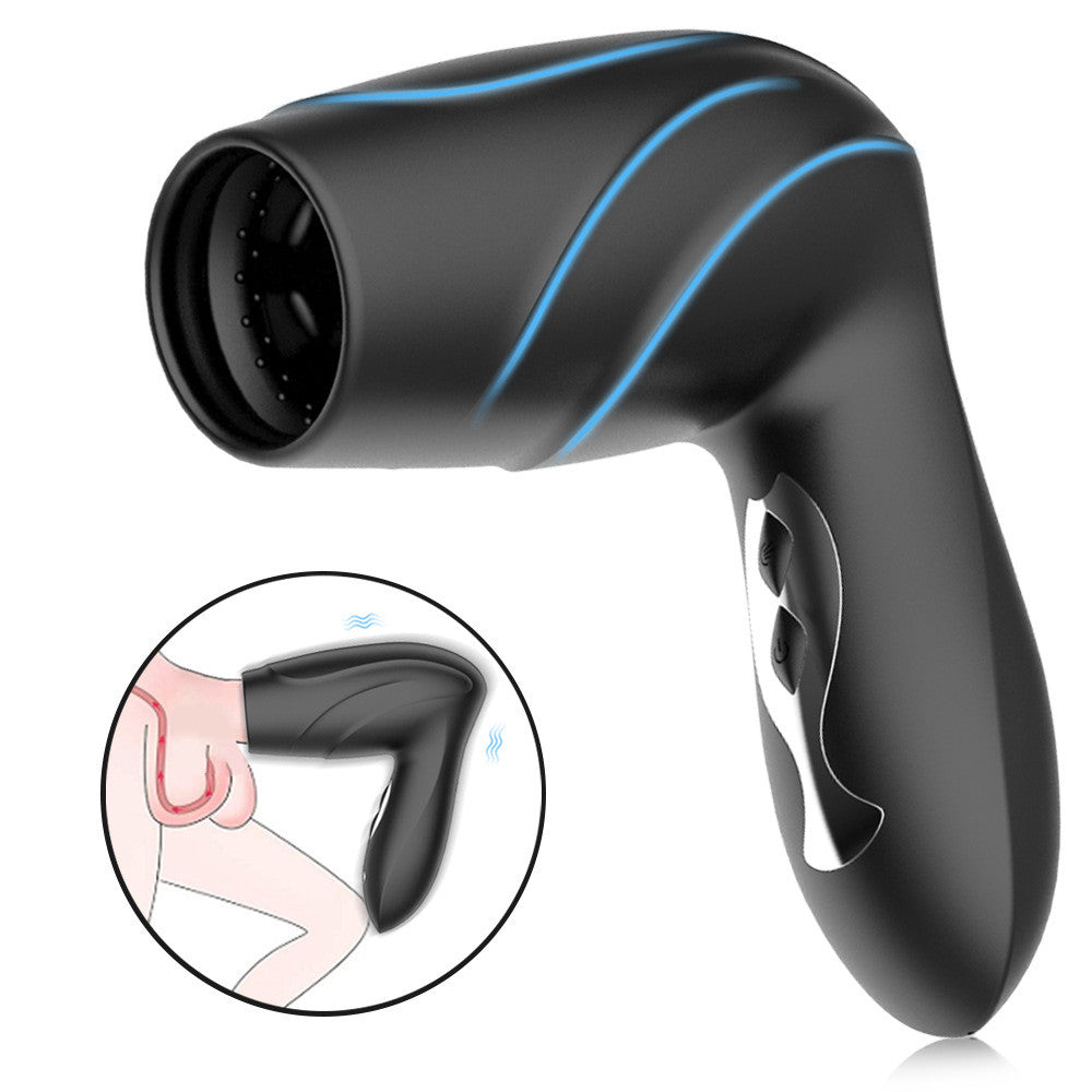 Blowjob Sucking Pussy Male Masturbator Cup Vibrator Penis Delay Trainer Automatic Oral Climax Sex Toys for Men Glans Stimulator