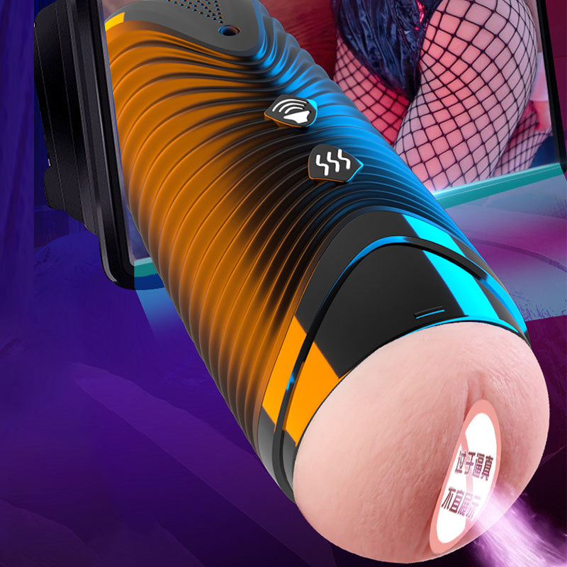 Intelligent Adaptive Size Male Masturbator Cup Heating Vibrating Masturbators Pocket Pussy Interaction Sex Toys