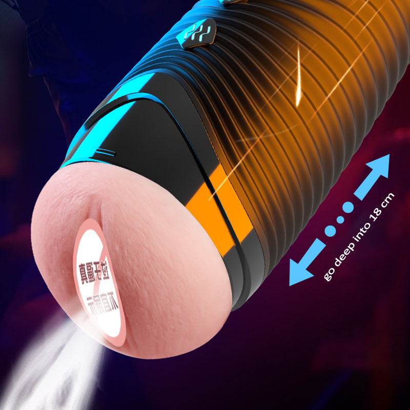 Intelligent Adaptive Size Male Masturbator Cup Heating Vibrating Masturbators Pocket Pussy Interaction Sex Toys