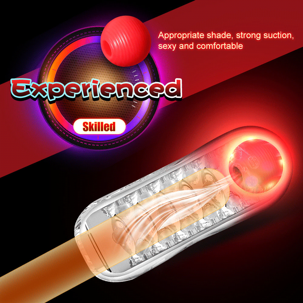 Male Masturbator Cup Pussy Vagina Transparent Penis Massager with Balls Sex Toys for Men Pocket Soft Exercise Erotic Sex Product
