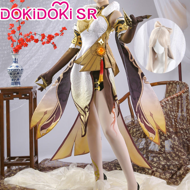 IN STOCK DokiDoki-SR Game Genshin Impact Cosplay Ningguang Costume Ning Guang Cosplay Ning Guang Halloween