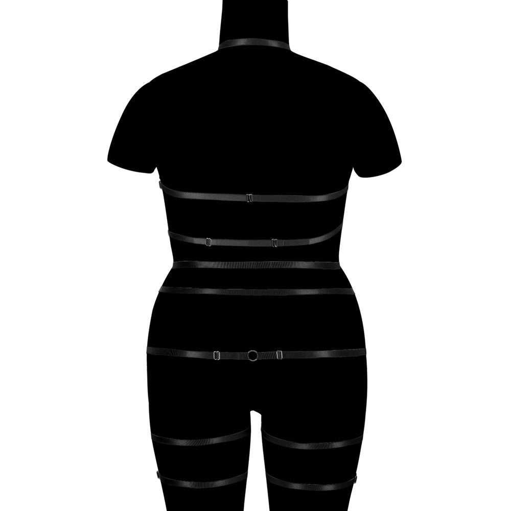 Erotic Stockings Full Body Bondage Harness For Plump Women Fetish Halter Neck Plus Size Lingerie Goth Punk Cosplay Sexy Exotic