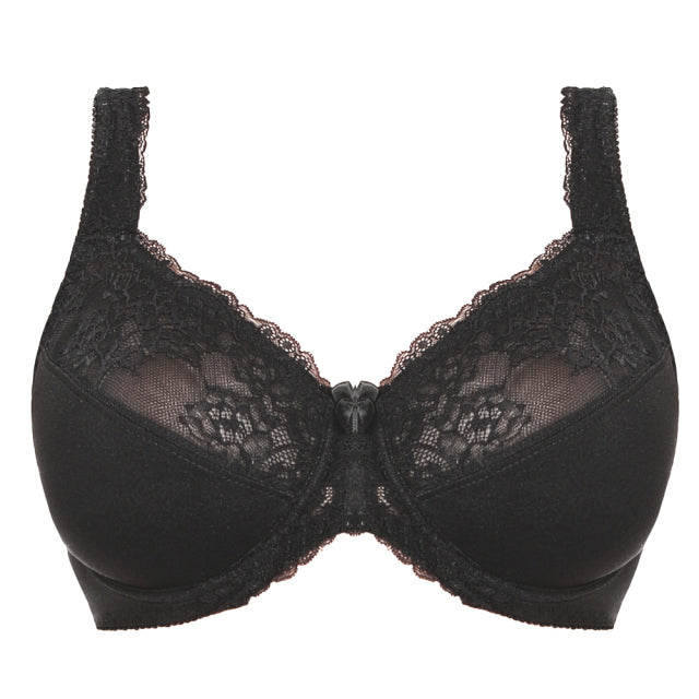 Plus Size Bra Lager Bosom Lace Embroidery Minimizer Bra For Womens Sexy Underwire Bralette Brassiere Top F G H I Cup