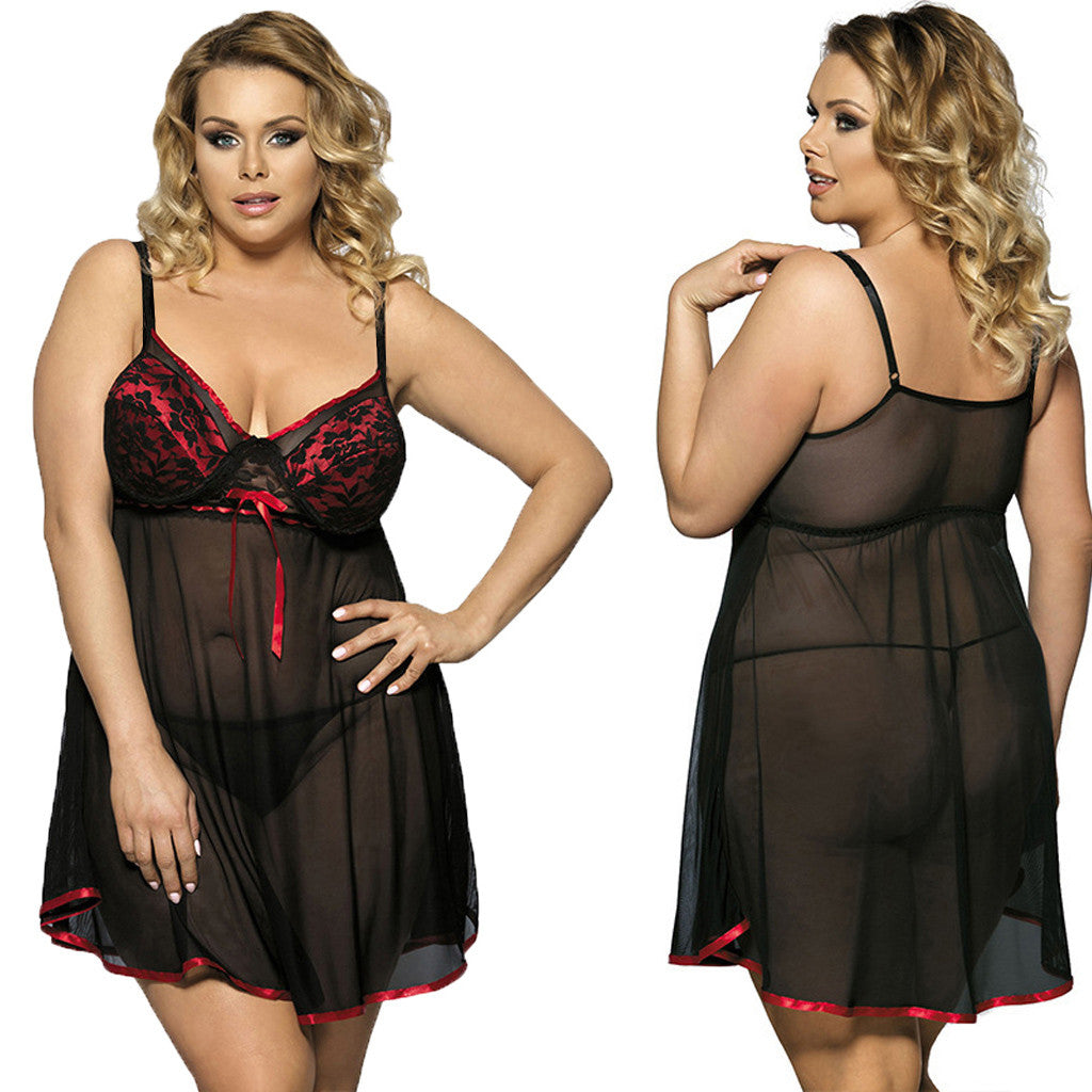 Sexy Womens Lace Bow Lingerie Nightwear Underwear Plus Size Sleepwear Dress Underwear for Sex