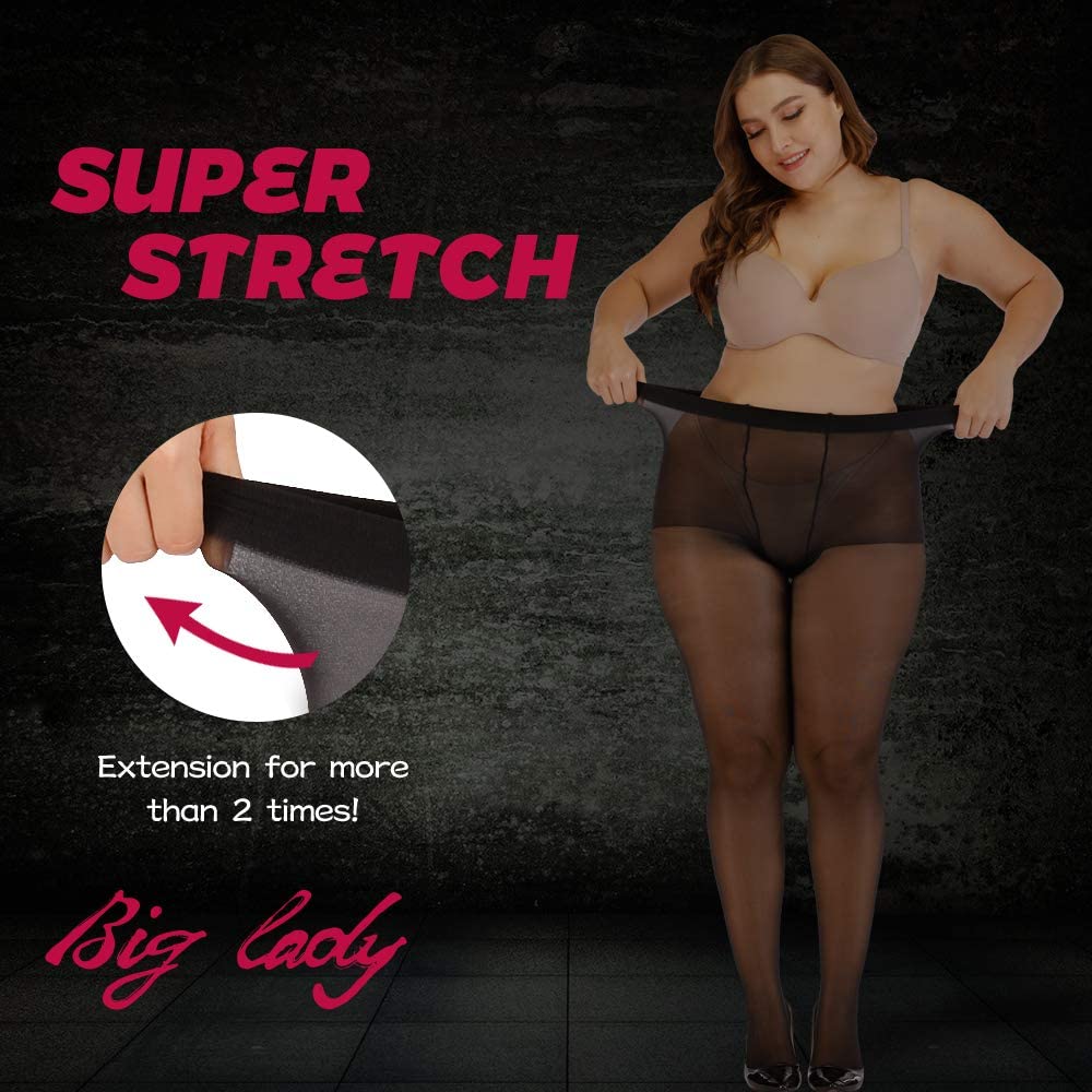 Super Durable Tights Large Size Women 130kg Pantyhose Super Elastic Queen Size Sexy Nylon Pantyhose Plus Size Tights