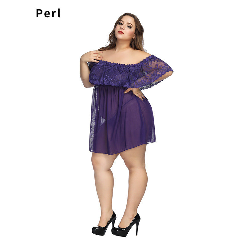 Perl Plus Size Sexy Dress Nightwear Temptation Sex Adult Lingerie Novelty Special Use Exotic Apparel Babydolls Sleepwear 5XL