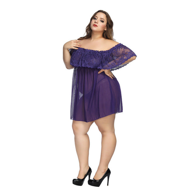 Perl Plus Size Sexy Dress Nightwear Temptation Sex Adult Lingerie Novelty Special Use Exotic Apparel Babydolls Sleepwear 5XL