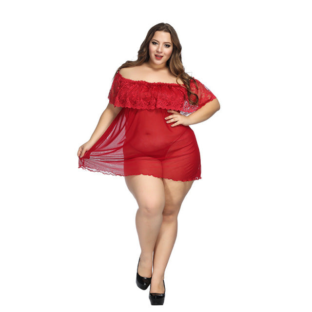 Perl Plus Size Sexy Dress Nightwear Temptation Sex Adult Lingerie Novelty Special Use Exotic Apparel Babydolls Sleepwear 5XL