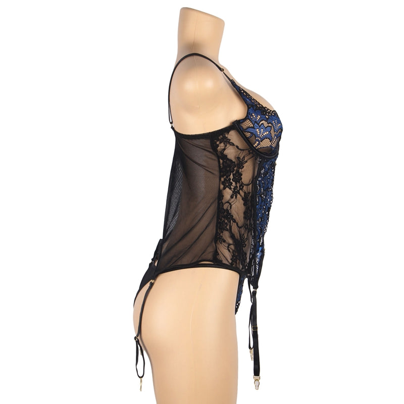 Comeondear Plus Size Fashion Women Lace Nighties Gartered Lingerie Porno Nightwear Bodycon Garter Mesh Babydoll Mujer Nuisette