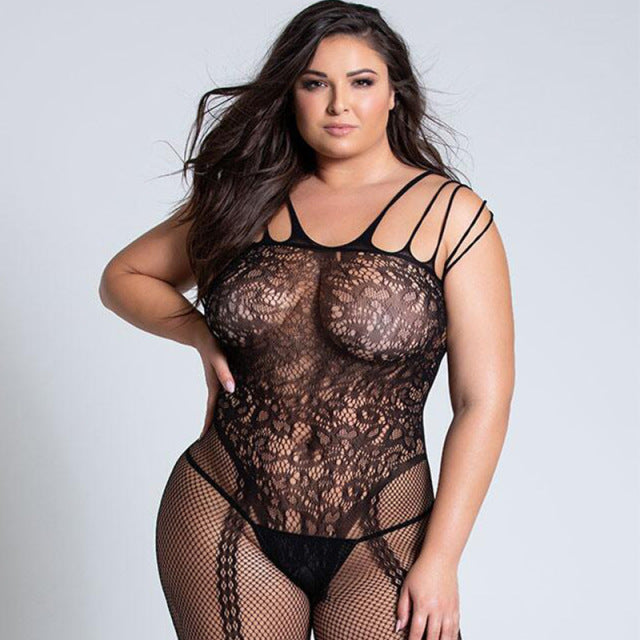 XXXL Sexy Lingerie Teddies Bodysuits Hot Erotic Lingerie Open Crotch Elasticity Mesh Body Stockings Hot Porn Sexy Underwear