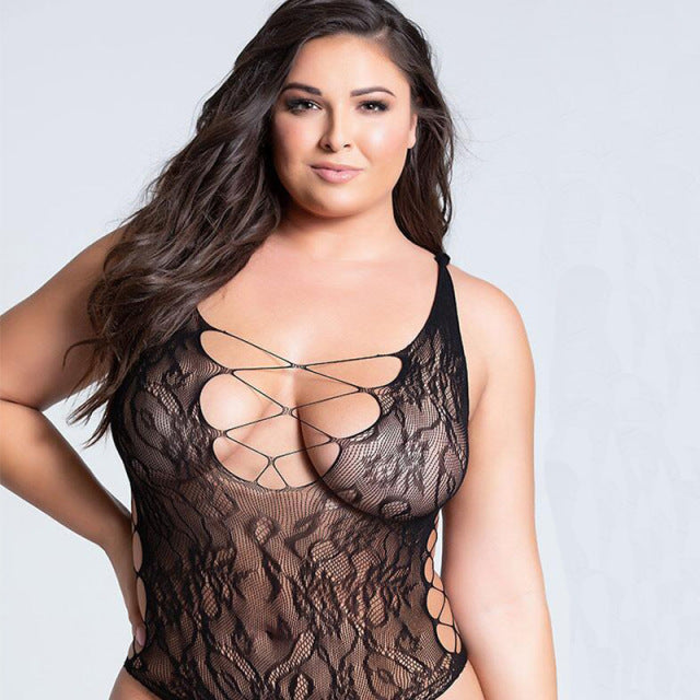 XXXL Sexy Lingerie Teddies Bodysuits Hot Erotic Lingerie Open Crotch Elasticity Mesh Body Stockings Hot Porn Sexy Underwear