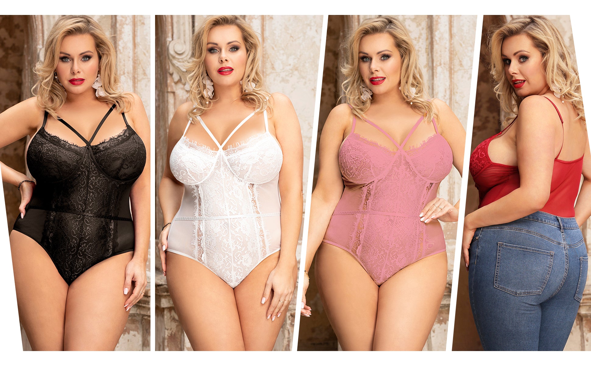 Comeondear Plus Size Women Clothing Bandage Lace Bodysuit Ladies Sexy Bodycon Slim Body Top Women Teddies Bodysuits Clubwear