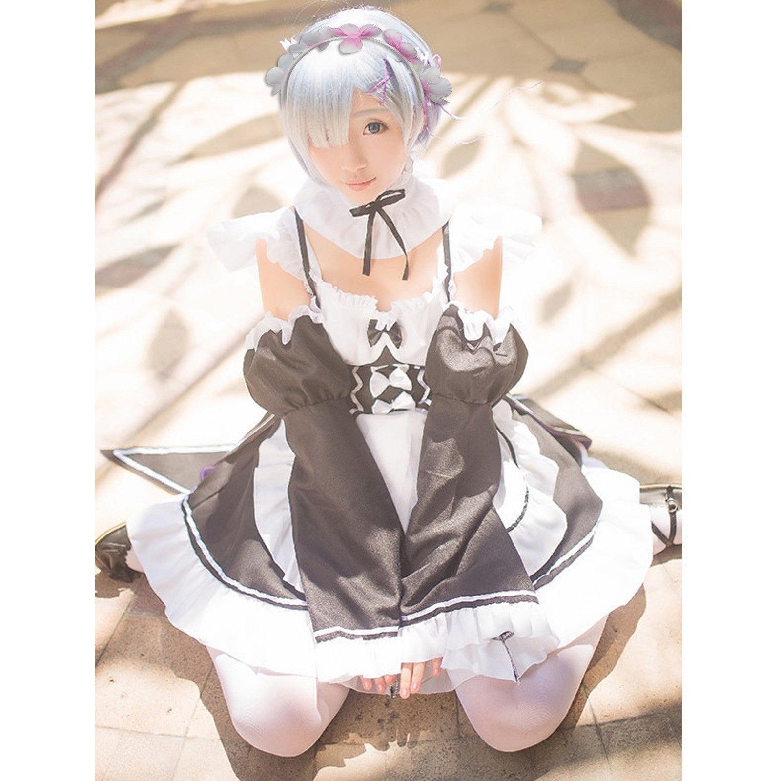 Rem Ram Maid Cosplay Costumes Re:Zero Kara Hajimeru Isekai Seikatsu Kawaii Cos Dresses Re Life In a Different World Anime Maid