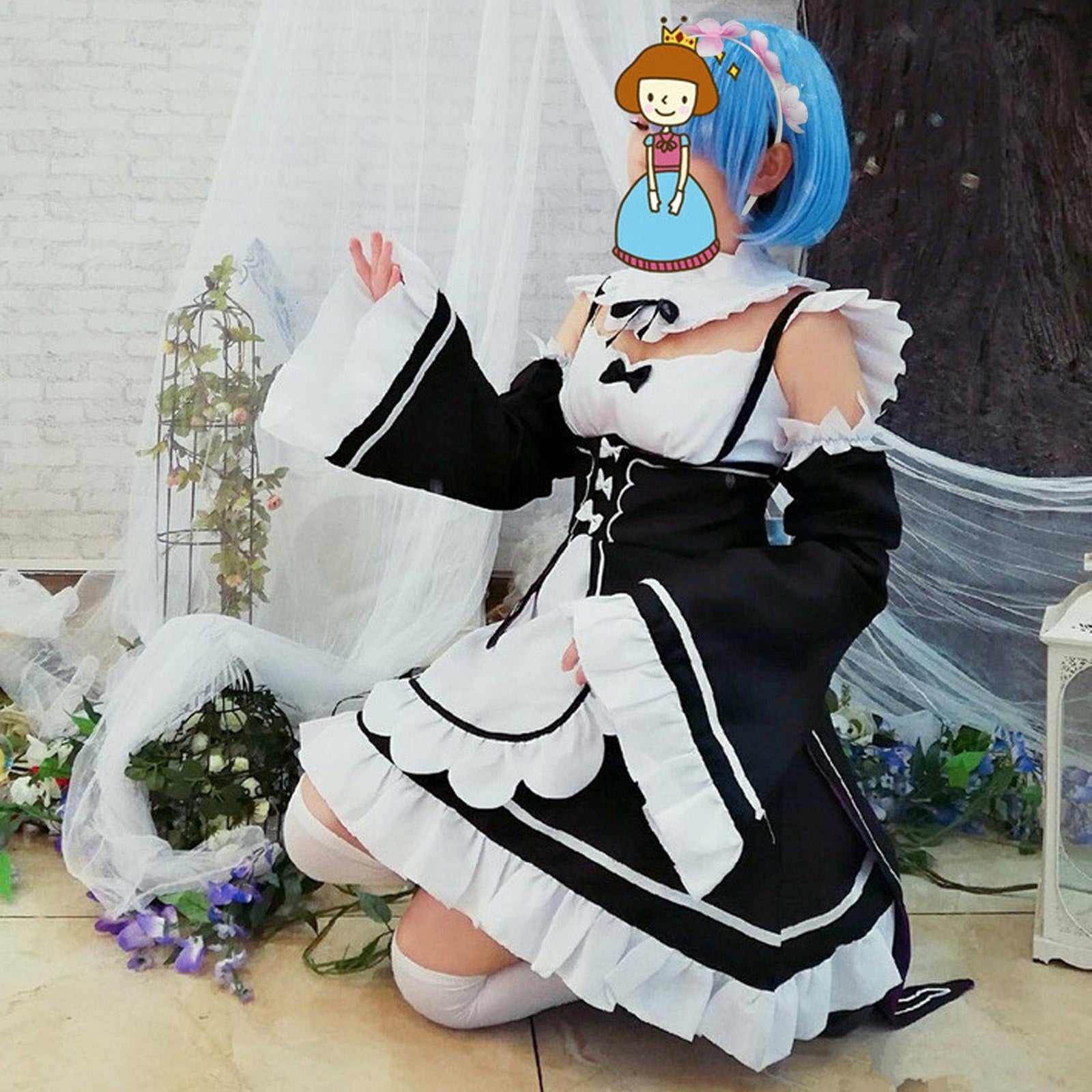 Rem Ram Maid Cosplay Costumes Re:Zero Kara Hajimeru Isekai Seikatsu Kawaii Cos Dresses Re Life In a Different World Anime Maid