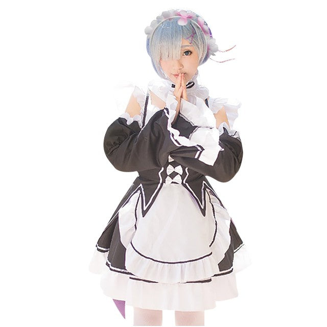 Rem Ram Maid Cosplay Costumes Re:Zero Kara Hajimeru Isekai Seikatsu Kawaii Cos Dresses Re Life In a Different World Anime Maid