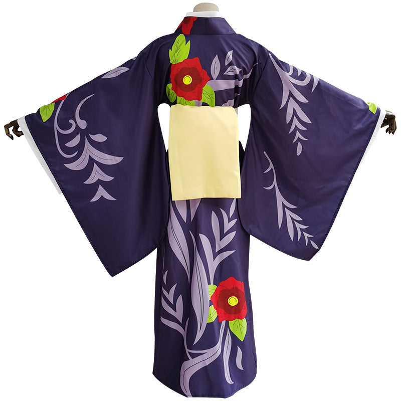 Cosplay Anime Demon Slayer Tamayo Kimono Firework Party Women Wear A Belt Tunic Performance Costume Yushirou Kendo Uniform