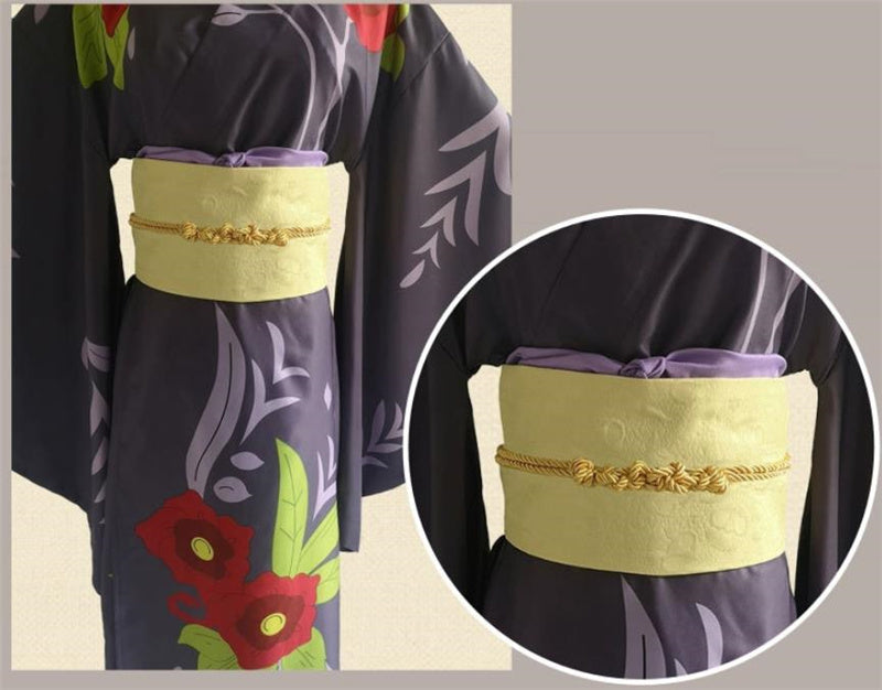 Cosplay Anime Demon Slayer Tamayo Kimono Firework Party Women Wear A Belt Tunic Performance Costume Yushirou Kendo Uniform