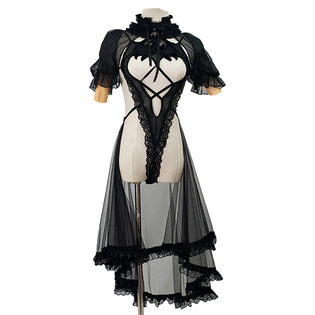 Nier Automata Cosplay Costume black wedding dress Yorha 2B Snow Sexy Outfit Games Suit Women Girls Halloween Party Fancy Dress