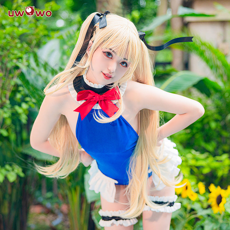 UWOWO Hot Game Azur Lane Cos Marie Rose Swimsuit Cosplay Costume New Fashion Swimming Party Role Collection Blue Bikini