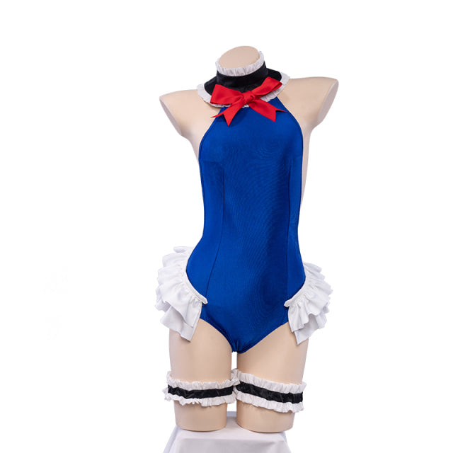 UWOWO Hot Game Azur Lane Cos Marie Rose Swimsuit Cosplay Costume New Fashion Swimming Party Role Collection Blue Bikini