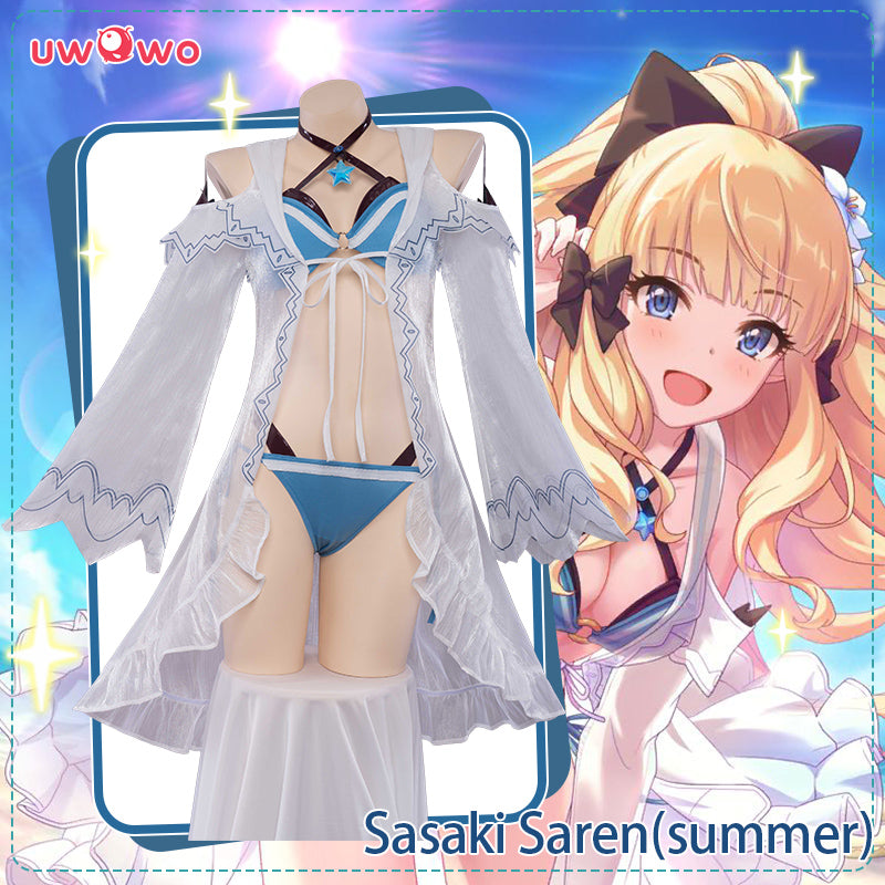 UWOWO Game Princess Connect! Re:Dive Sasaki Sare Summer Swimsuit Cosplay Costume Natsume Swimwear Bikini Costumes