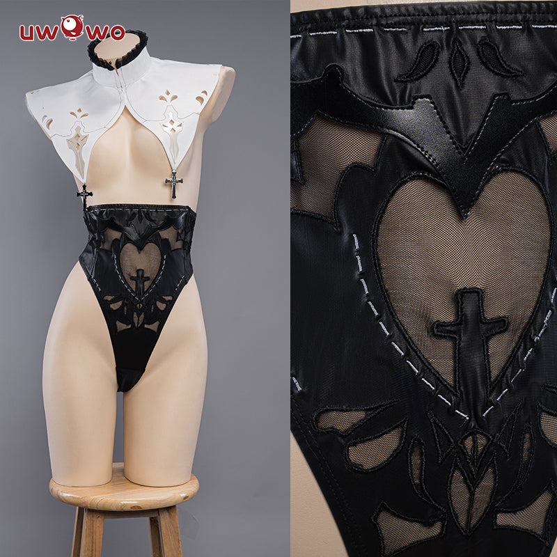 Game Cosplay NieR:Automata 2B Cosplay YoRHa UWOWO×DISHWASHER1910 Nier: Automata 2B Nun Maid Fanart Cosplay Costume