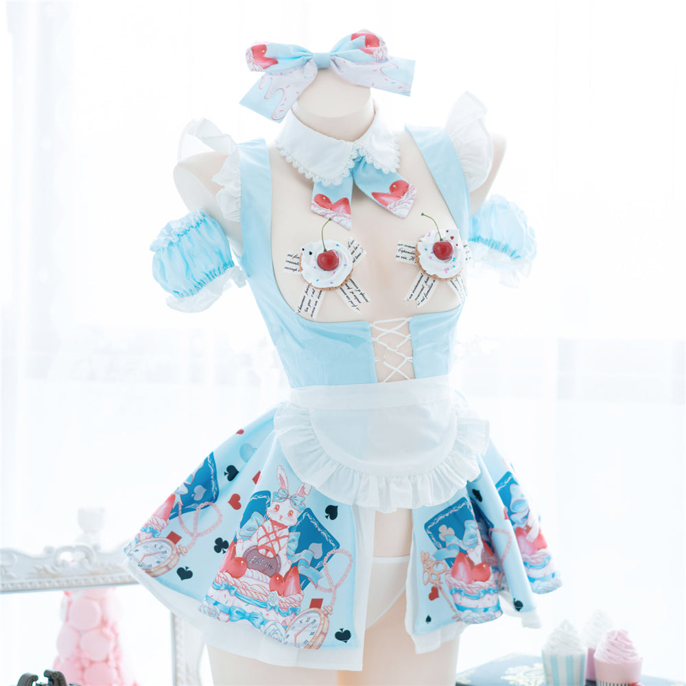 AGCOS Original Design Alice Lolita Maid Cosplay Woman Lovely Cute Dress Sexy Cosplay