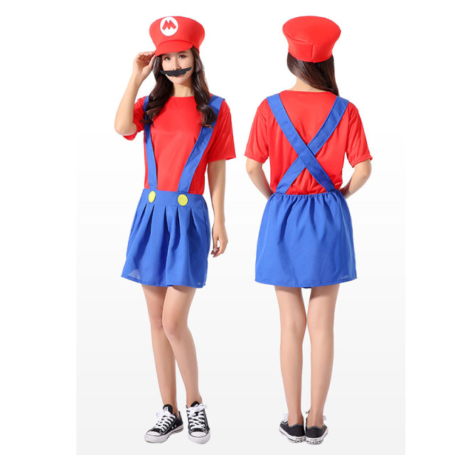 Game Animal Halloween Costumes Funny Super Brother Bros Children Fantasia Cosplay Jumpsuit Xmas Carnival Adult woman suit