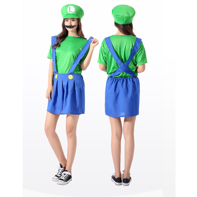 Game Animal Halloween Costumes Funny Super Brother Bros Children Fantasia Cosplay Jumpsuit Xmas Carnival Adult woman suit