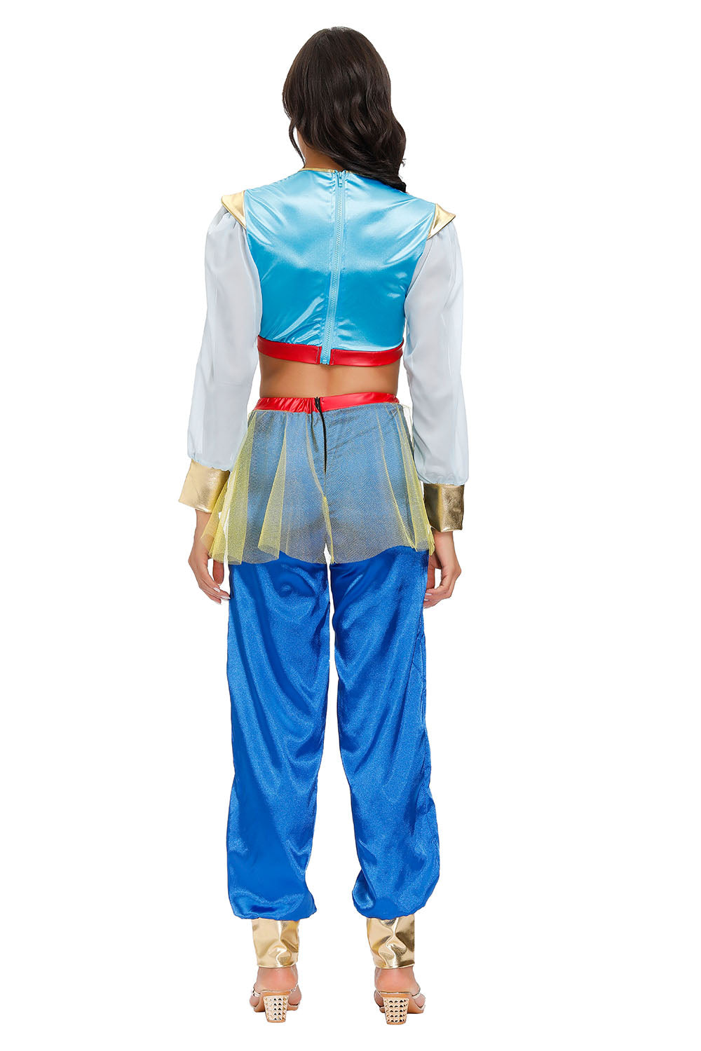 Halloween Costume Aladdin Jasmine Princess Cosplay Women Girl Fancy Dress Up Party Costume Sets