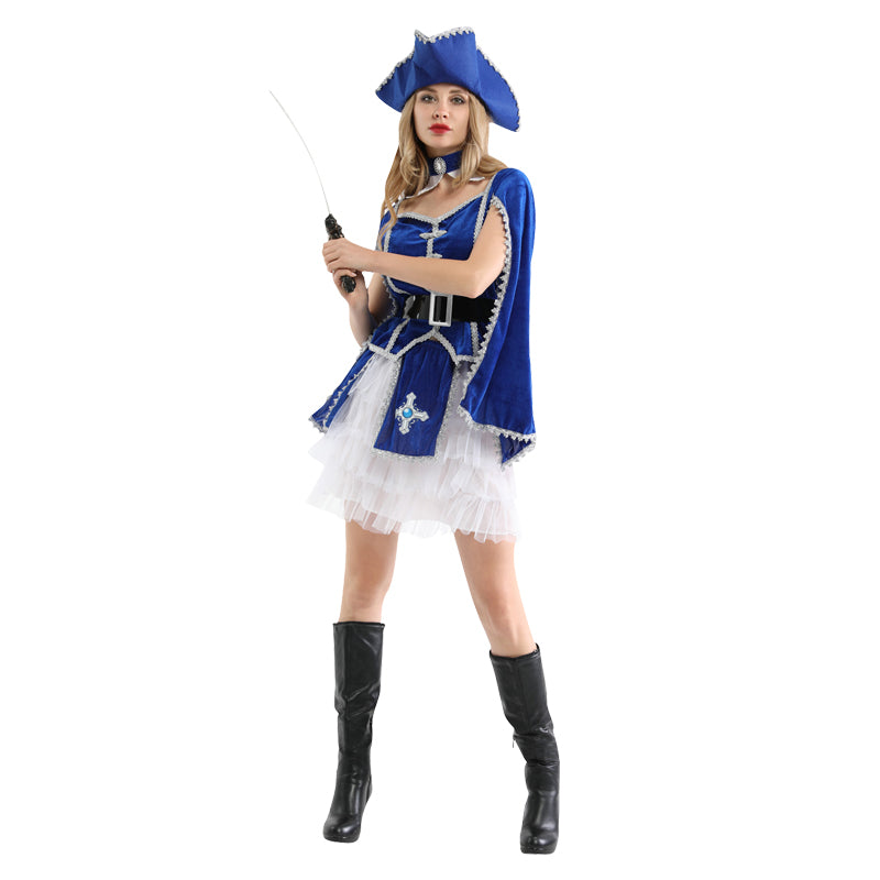 Halloween Bluey Costume Captain Pirates Caribbean Jack Sparrow Pirate Fantasia Adult Cosplay Fancy Dress Carnival Cosplay