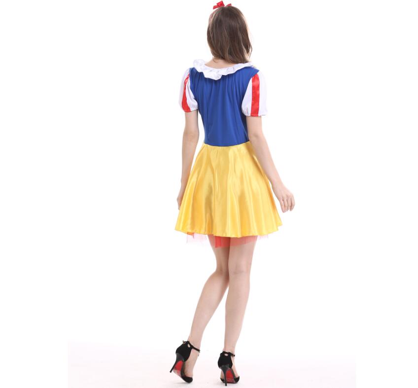 TPRPCO Adult Snow White Costume Women Cosplay Carnival Halloween Dress Girls Fairy Tale Female Fancy Dress Plus Size Party