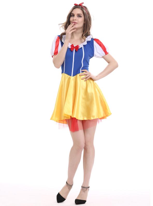 TPRPCO Adult Snow White Costume Women Cosplay Carnival Halloween Dress Girls Fairy Tale Female Fancy Dress Plus Size Party