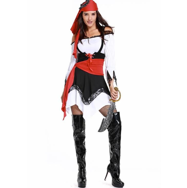 Halloween Costumes for Women Sexy Pirate Vixen Costume Game Uniform Fancy Dress Cosplay Clothing No knife