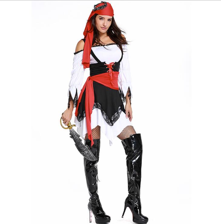 Halloween Costumes for Women Sexy Pirate Vixen Costume Game Uniform Fancy Dress Cosplay Clothing No knife