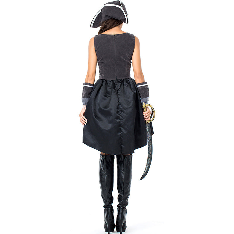 Women Sexy Pirate Costume Adult Men Pirates of the Caribbean Costume Halloween Game Role Pirate Cosplay Fancy Party Dresses