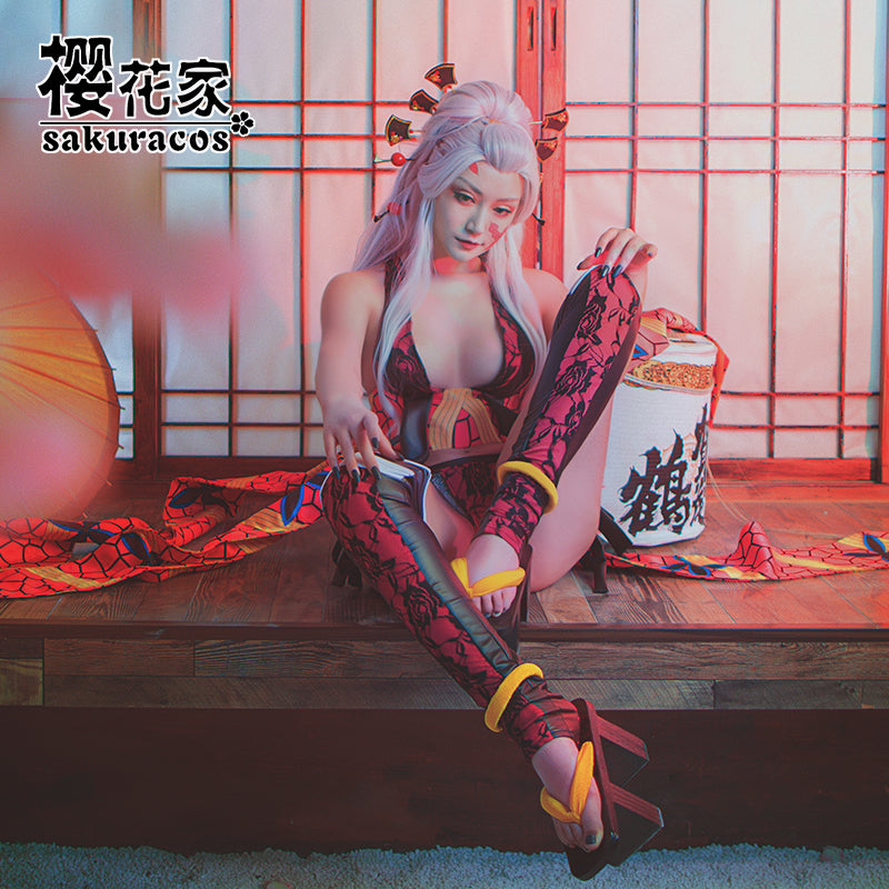 Anime Demon Slayer/Kimetsu no Yaiba Daki Battle Suit Sexy Uniform Party Dress Cosplay Costume Halloween