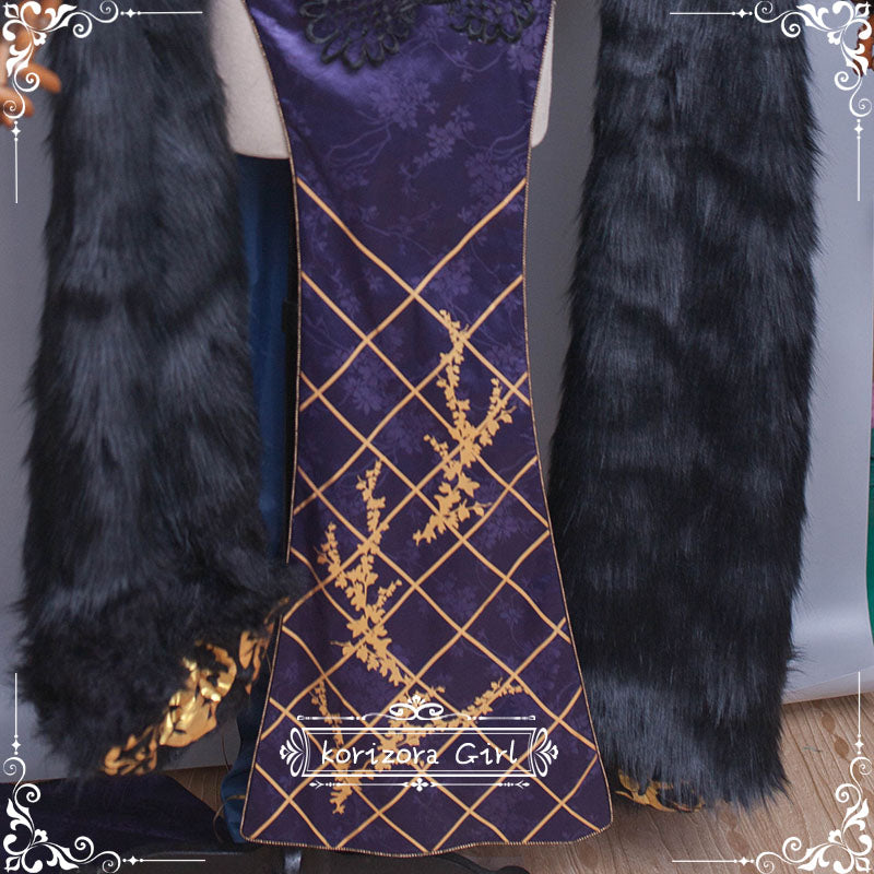 Anime Azur Lane Cheshire CaitSith Cheongsam Dress Party Uniform Cosplay Costume Women Halloween