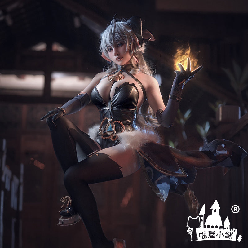 Anime Game Genshin Impact Ganyu Dress Lolita Sexy Jumpsuit Outfit Party Cosplay Costume Halloween Women