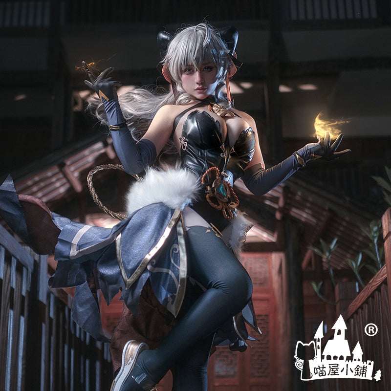 Anime Game Genshin Impact Ganyu Dress Lolita Sexy Jumpsuit Outfit Party Cosplay Costume Halloween Women