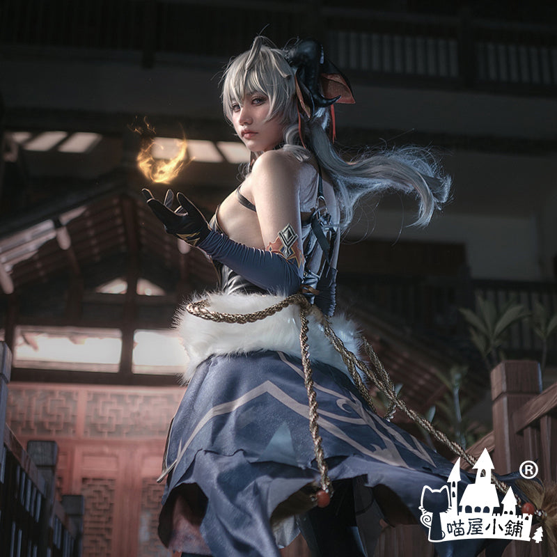 Anime Game Genshin Impact Ganyu Dress Lolita Sexy Jumpsuit Outfit Party Cosplay Costume Halloween Women